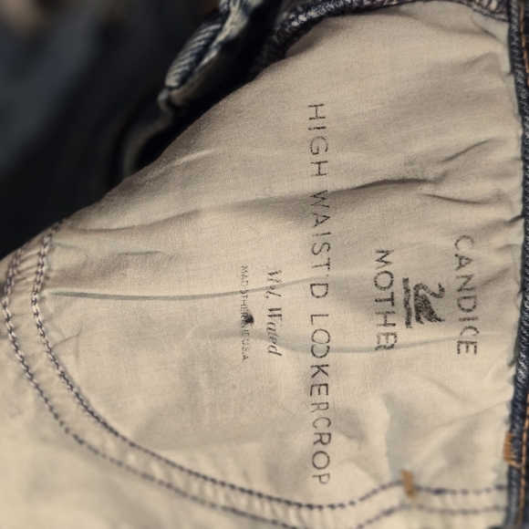 Candice/MOTHER High Waisted Looker Crop Blue Jeans Sz 27 - Picture 5 of 14